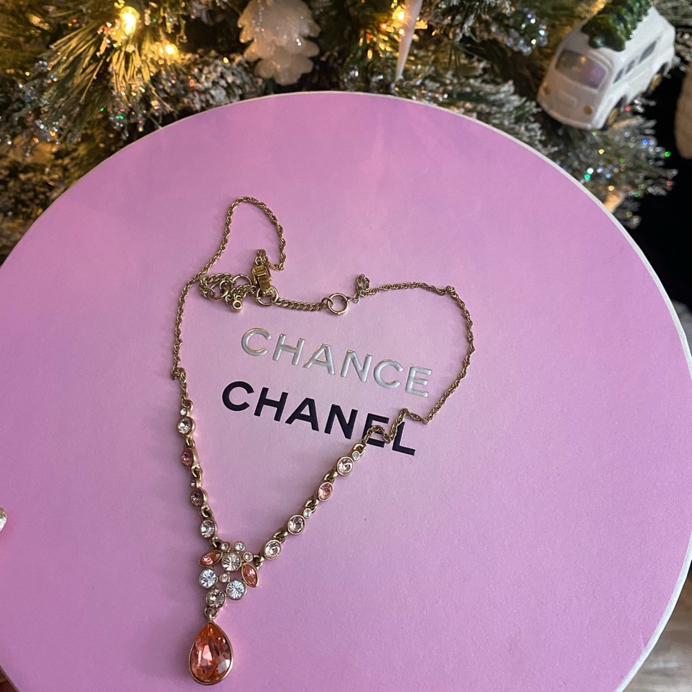 NWOT Givenchy Gold Necklace with stones
